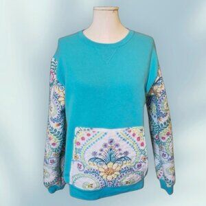 Upcycled quilted sweatshirt size small